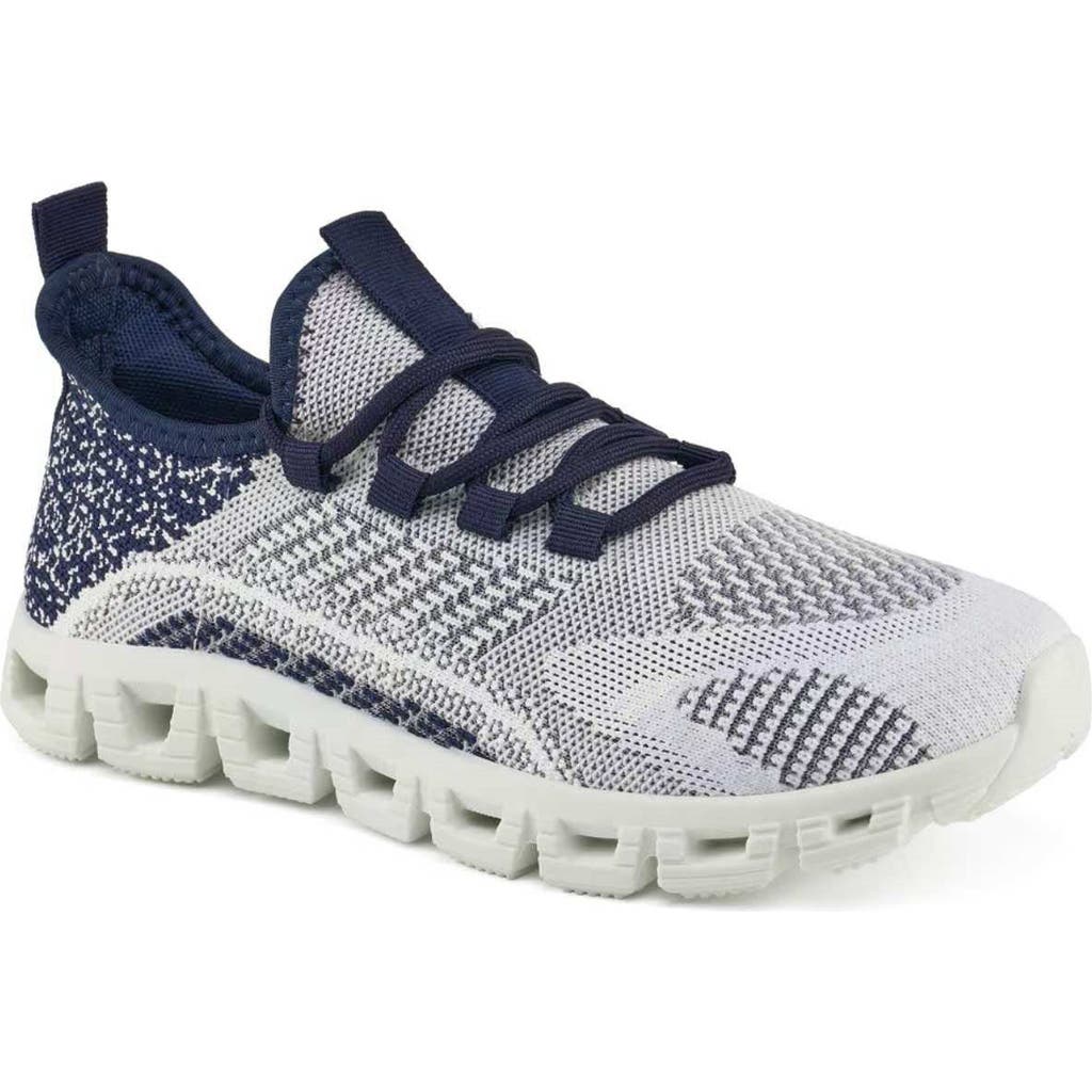 Jslides Callie Knit Sneaker In Navy/white