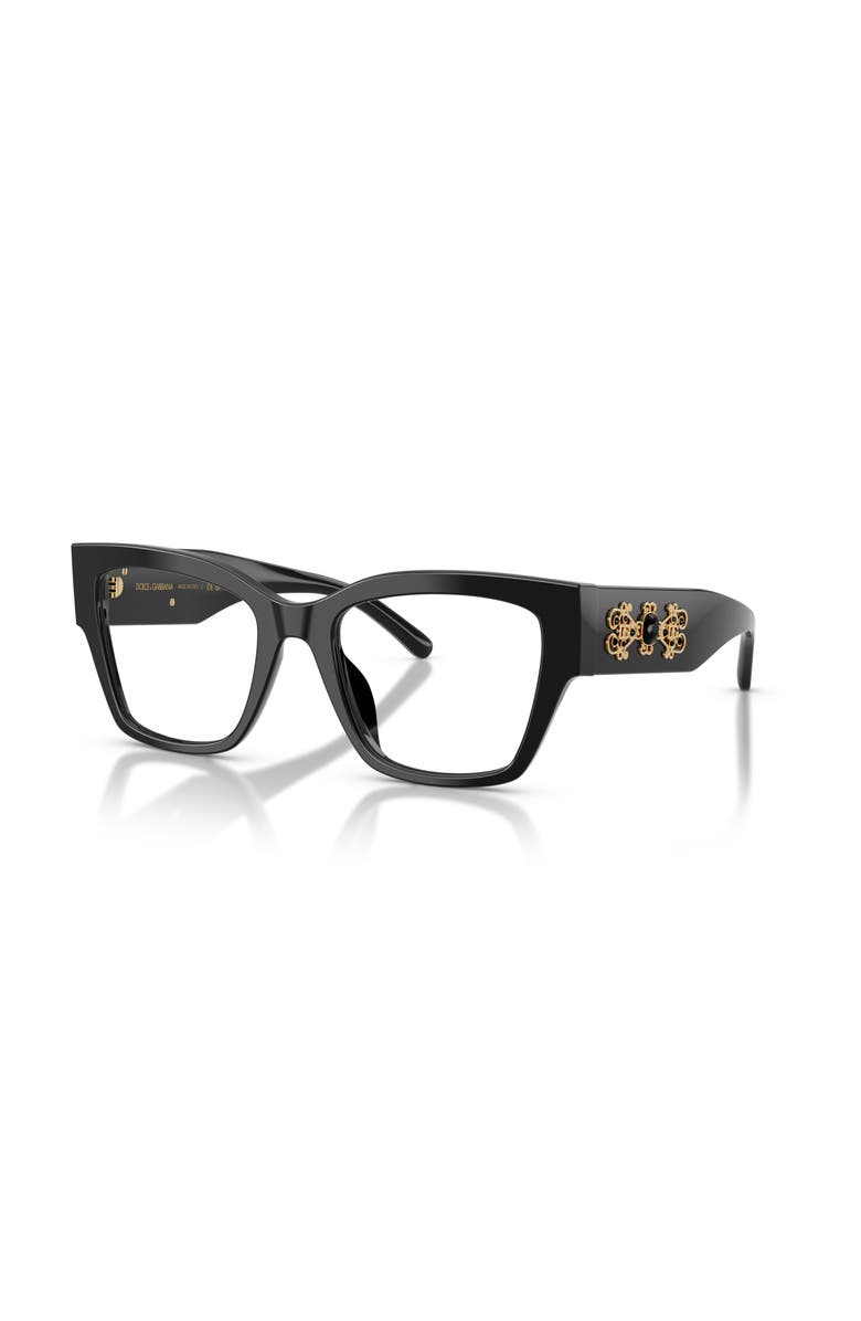 Dolce&Gabbana 53mm Butterfly optical glasses, Main, color, Black