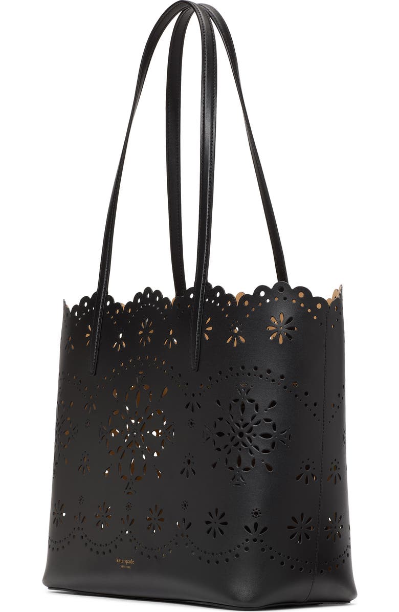 Kate Spade New York do it all spade floral perforated leather tote, Alternate, color,
