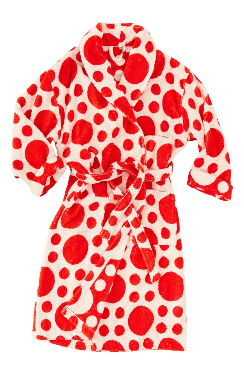 Dusen Dusen Polka Dot Cotton Terry Robe, Main, color, 