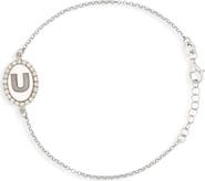 MESHMERISE Diamond Initial Disc Bracelet