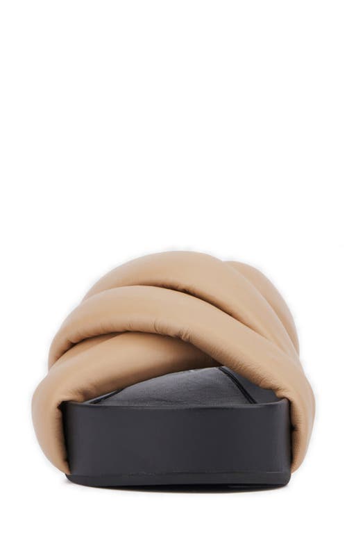 Aquatalia Talya Platform Slide Sandal In Almond