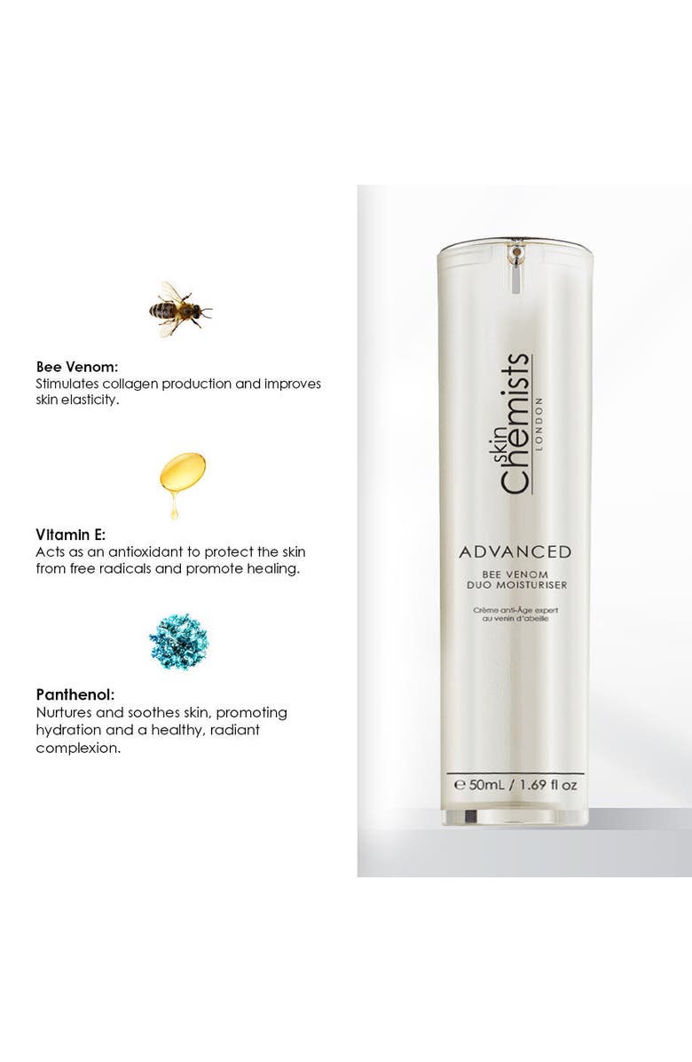 SKINCHEMISTS Advanced Bee Venom Duo Moisturiser 50ml Twin Value Savings Pack, Alternate, color, White
