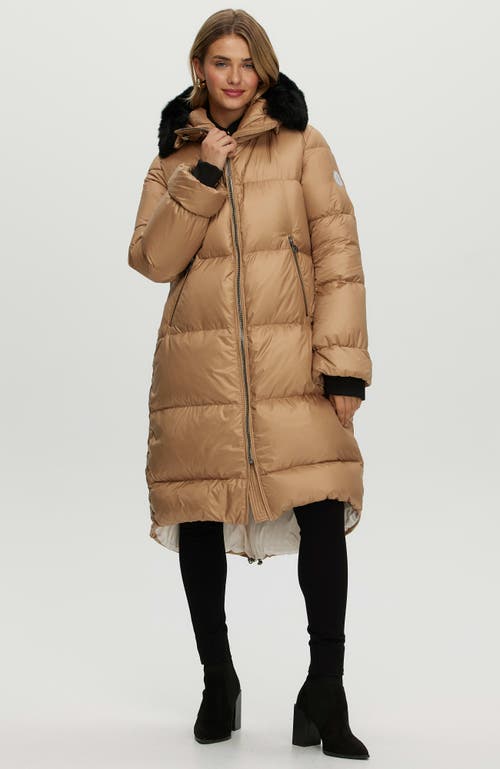 Gorski Apres-ski Long Jacket With Detachable Toscana Trim In Brown