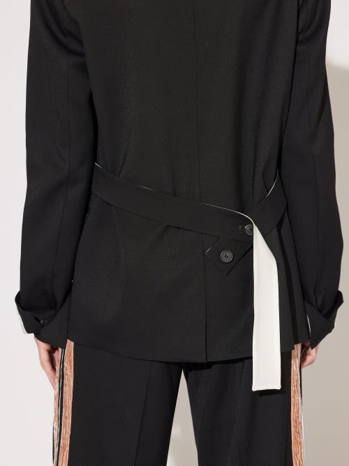 Callas Milano Denis Oversized Blazer With Contrast Cuff Sleeve In Black