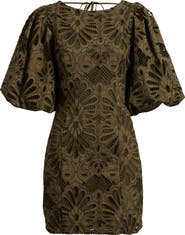 CIEBON Kesia Floral Embroidered Paisley Minidress