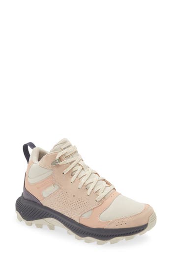 Merrell Tempo Sol Mid Waterproof Hiking Boot In Pink Salt