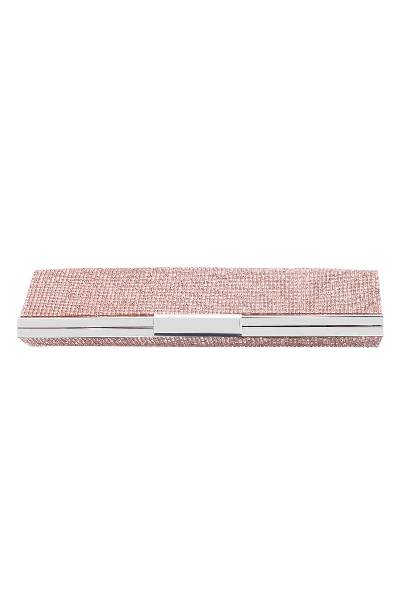 Crystal Frame Clutch, Alternate, color, ROSEGOLD