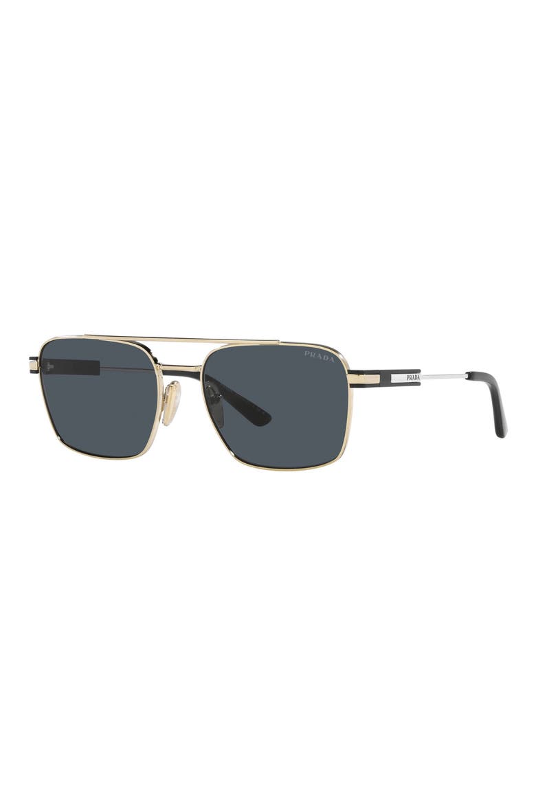 55mm Polarized Pillow Sunglasses, Alternate, color, PALE GOLD