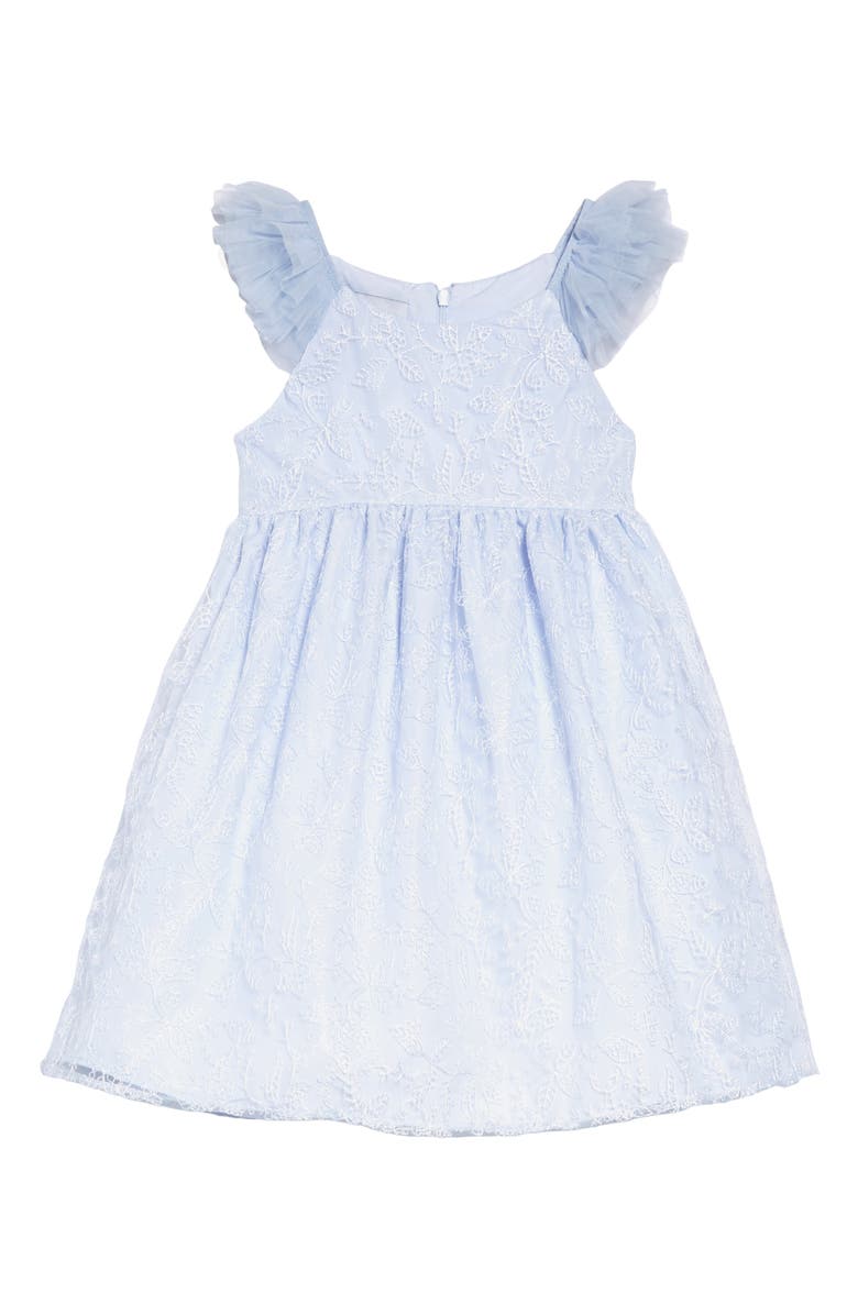Pippa & Julie Embroidered Flutter Sleeve Dress, Main, color, 