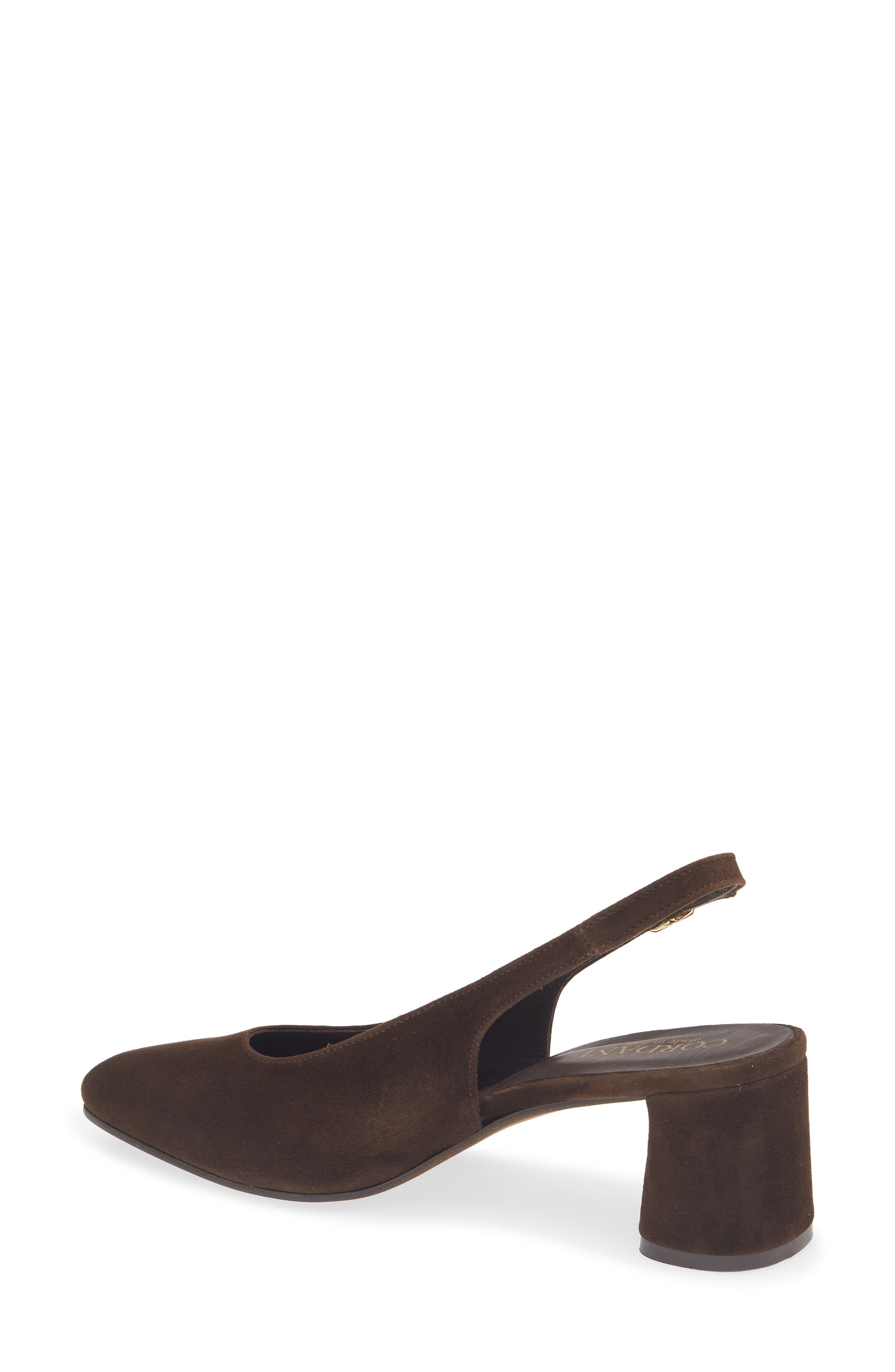 Garlin Slingback Pump, Alternate, color, BROWN SUEDE