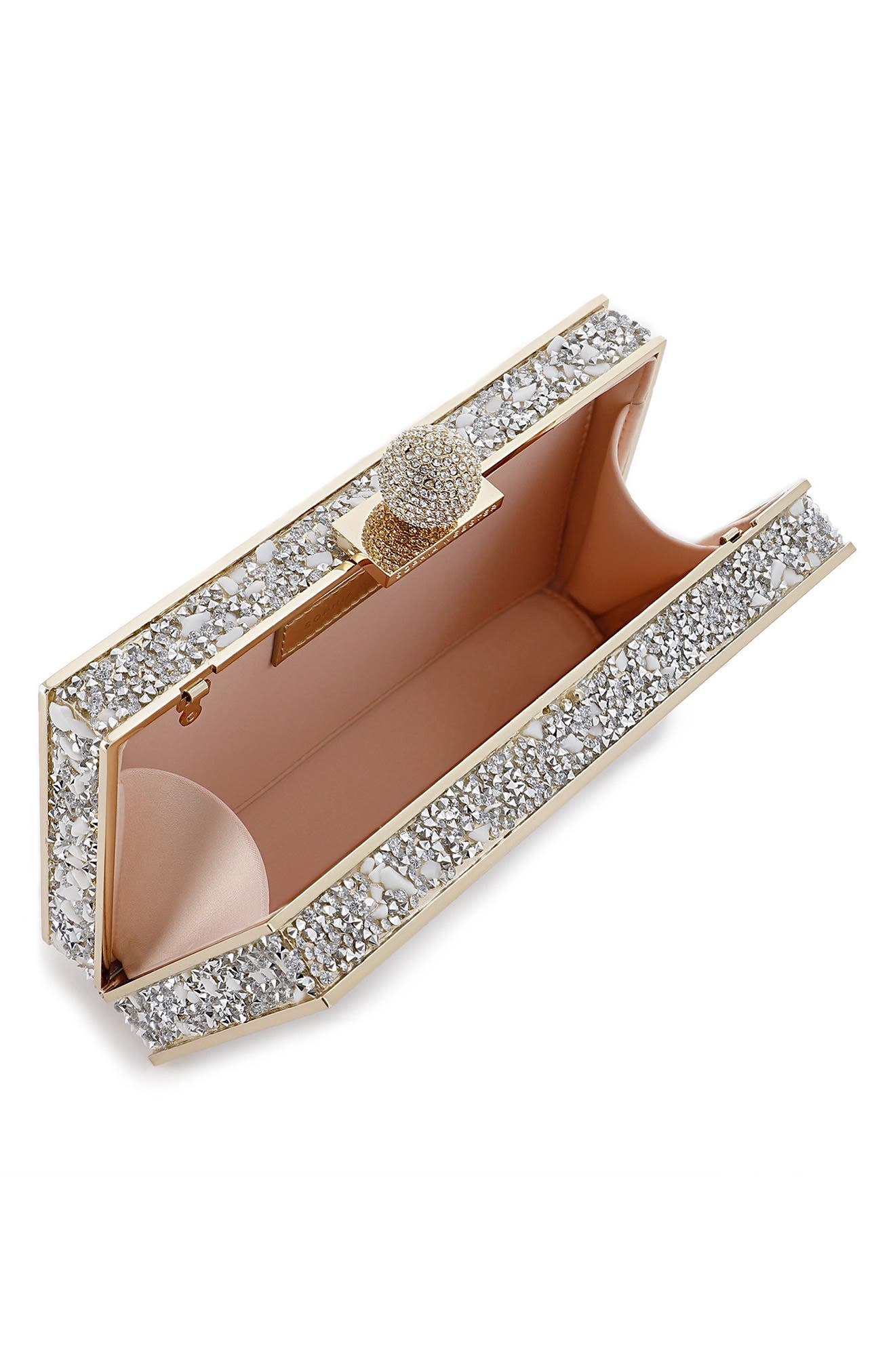 SOPHIA WEBSTER Clara Rock Crystal Box Clutch, Alternate, color, 