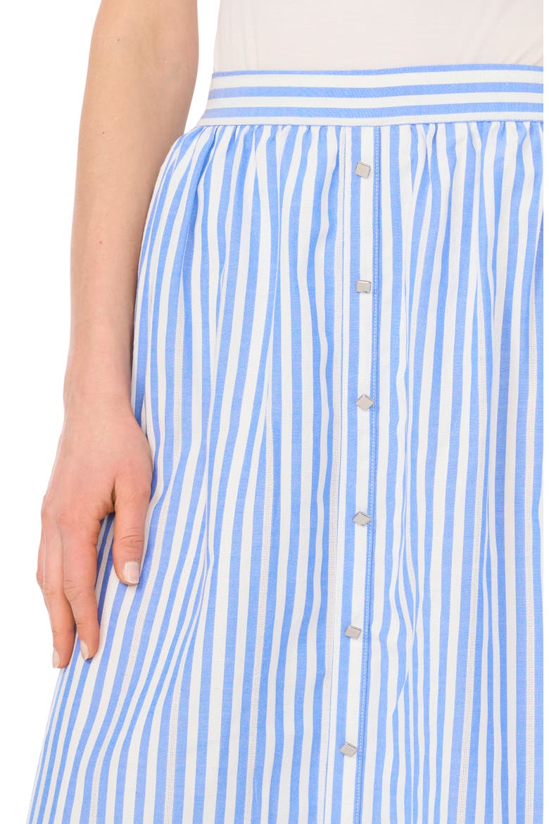 Stripe Midi Skirt, Alternate, color, BLUE CLOUD