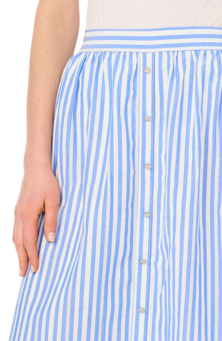 Vince Camuto Stripe Midi Skirt, Alternate, color, Blue Cloud