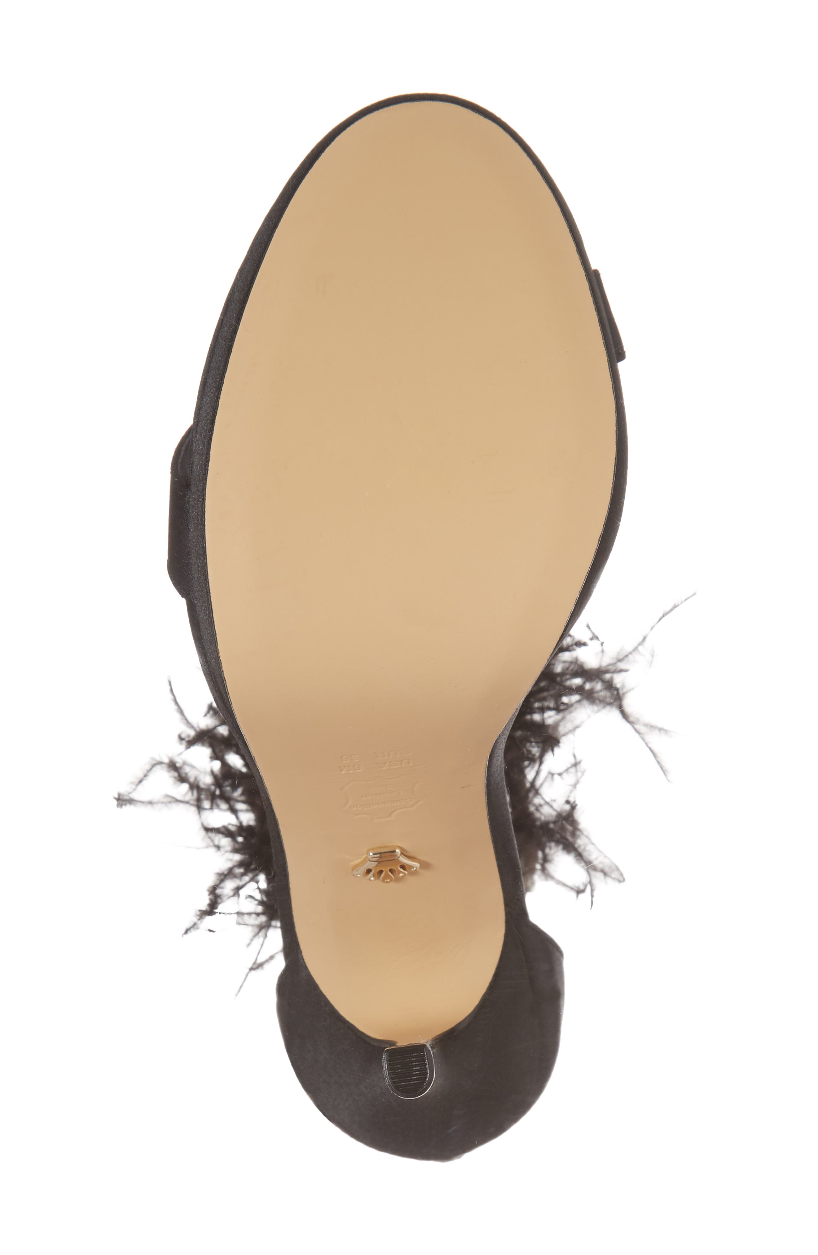 Nina Fran Embellished Feather Sandal, Alternate, color, 