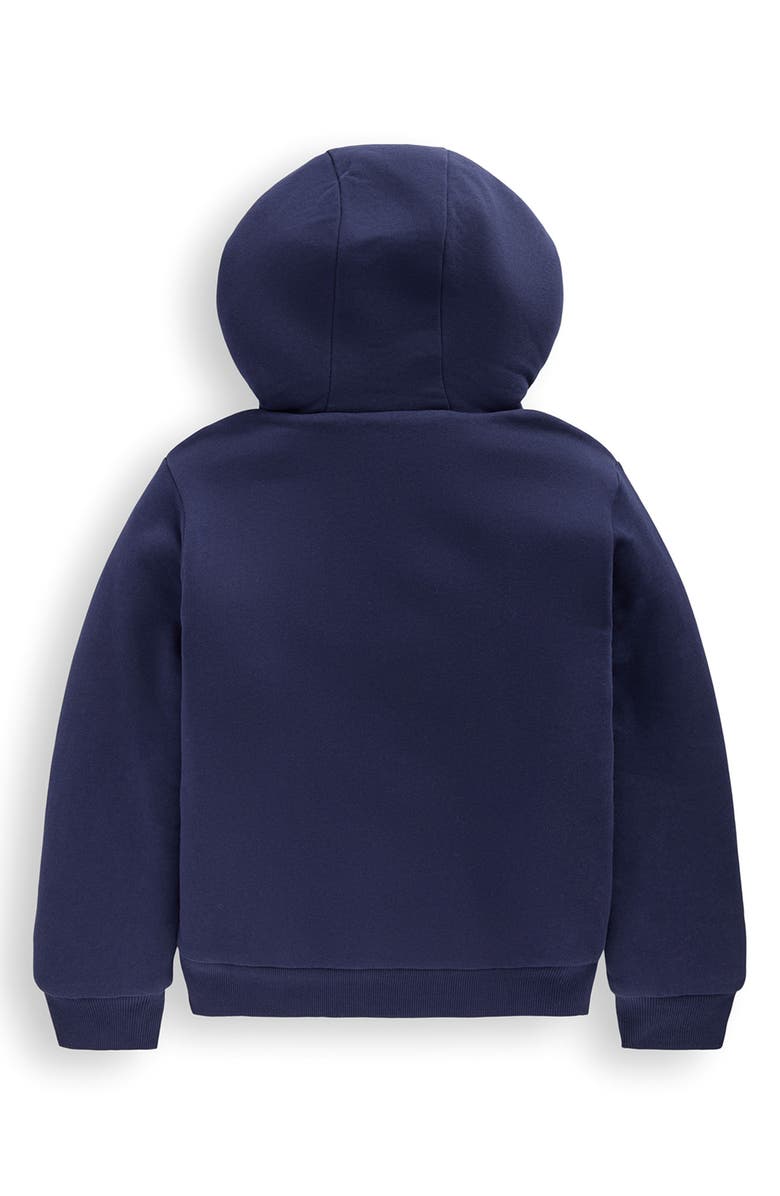 Mini Boden Kids' Reversible Hoodie, Alternate, color, College Navy