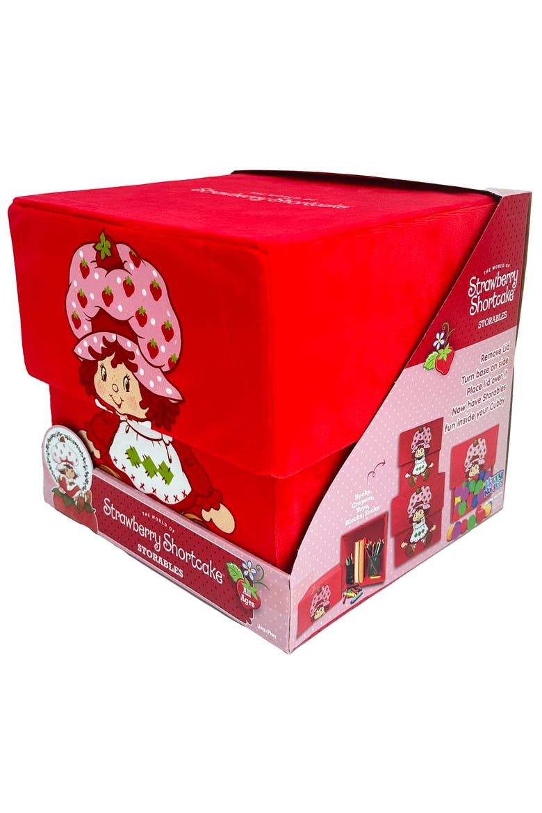 8 Inch Storage Box, Fabric Bin with Lid, Alternate, color, Red