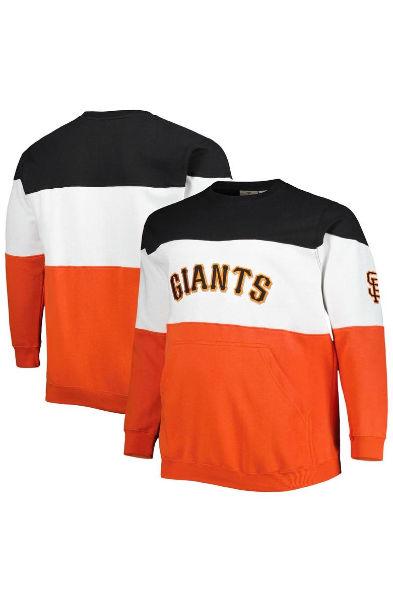 PROFILE Men's Black/Orange San Francisco Giants Big & Tall Pullover Sweatshirt, Main, color, Black