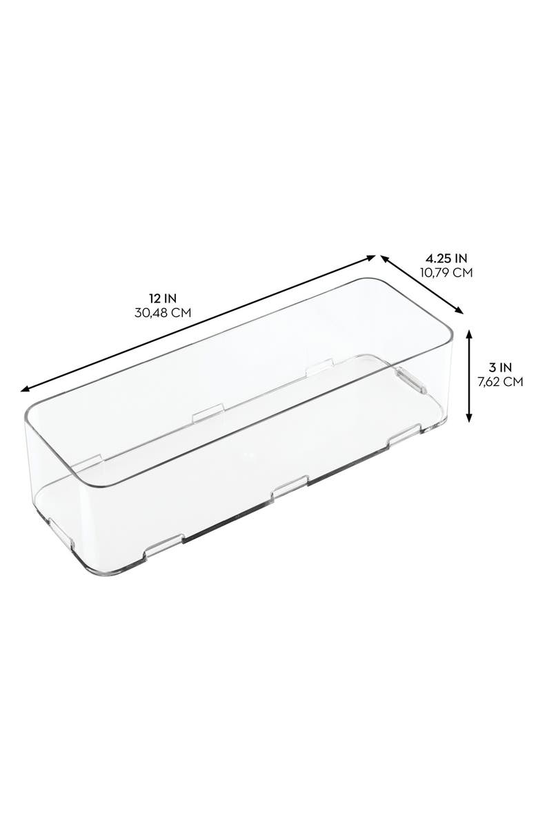 iDesign Interlocking Makeup Drawer Organizer, Clear Plastic Bins for Bathroom Vanity, Dresser, or Desk, 3-Pack, Alternate, color, Clear