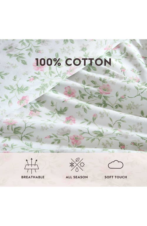Laura Ashley Bonnie 200-thread Count Cotton Percale Sheet Set