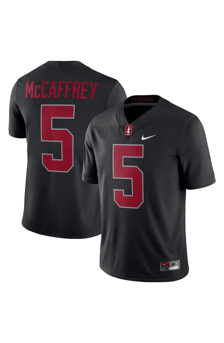 Nike Men's Nike Christian McCaffrey Black Stanford Cardinal Alumni Game Jersey, Main, color,