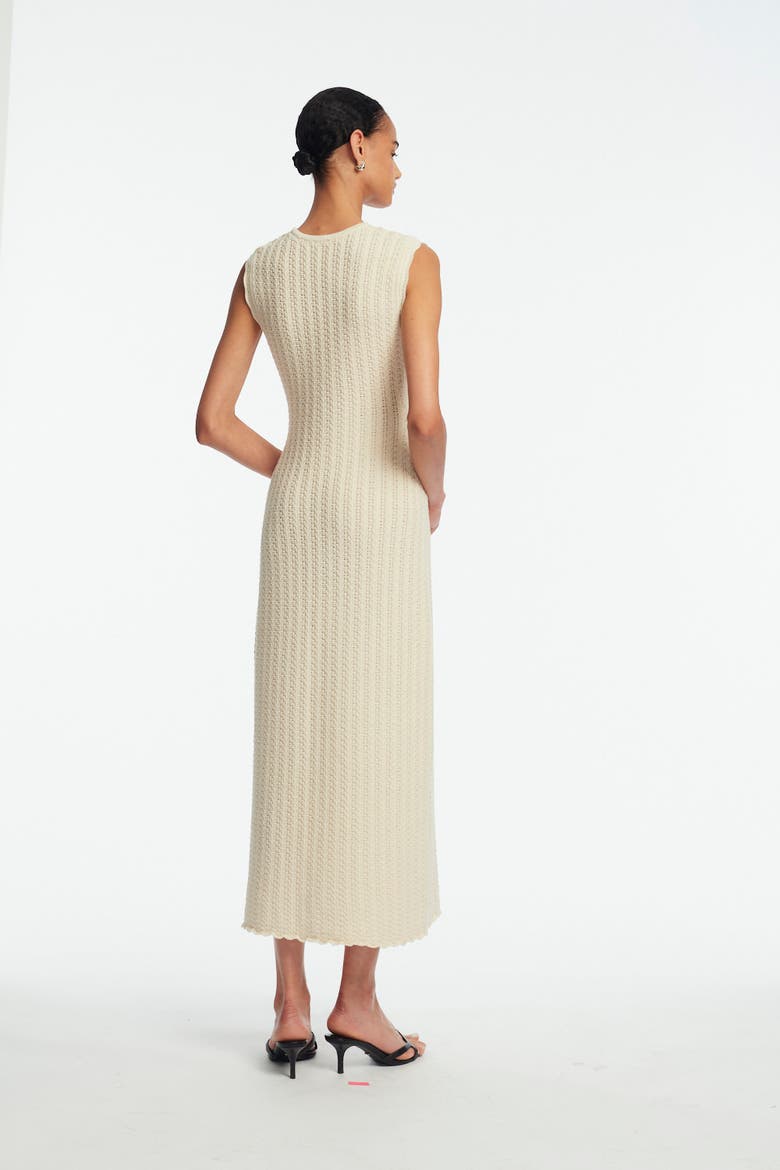 Pointelle Knit Scallop Edge Dress, Alternate, color, Cream