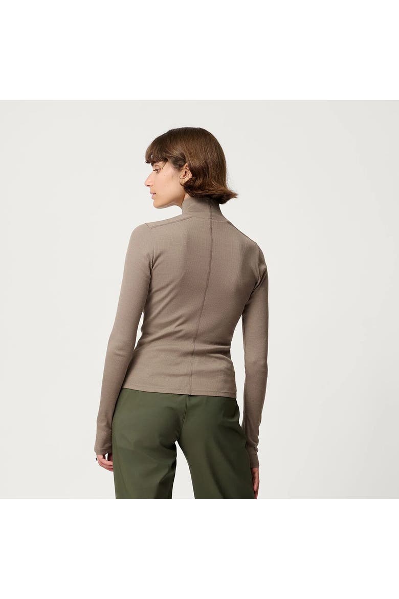 Ribbed Merino Turtleneck 02 - Women's, Alternate, color, Morel