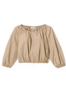 Lafayette 148 New York Crop Organic Cotton Poplin Bubble Jacket