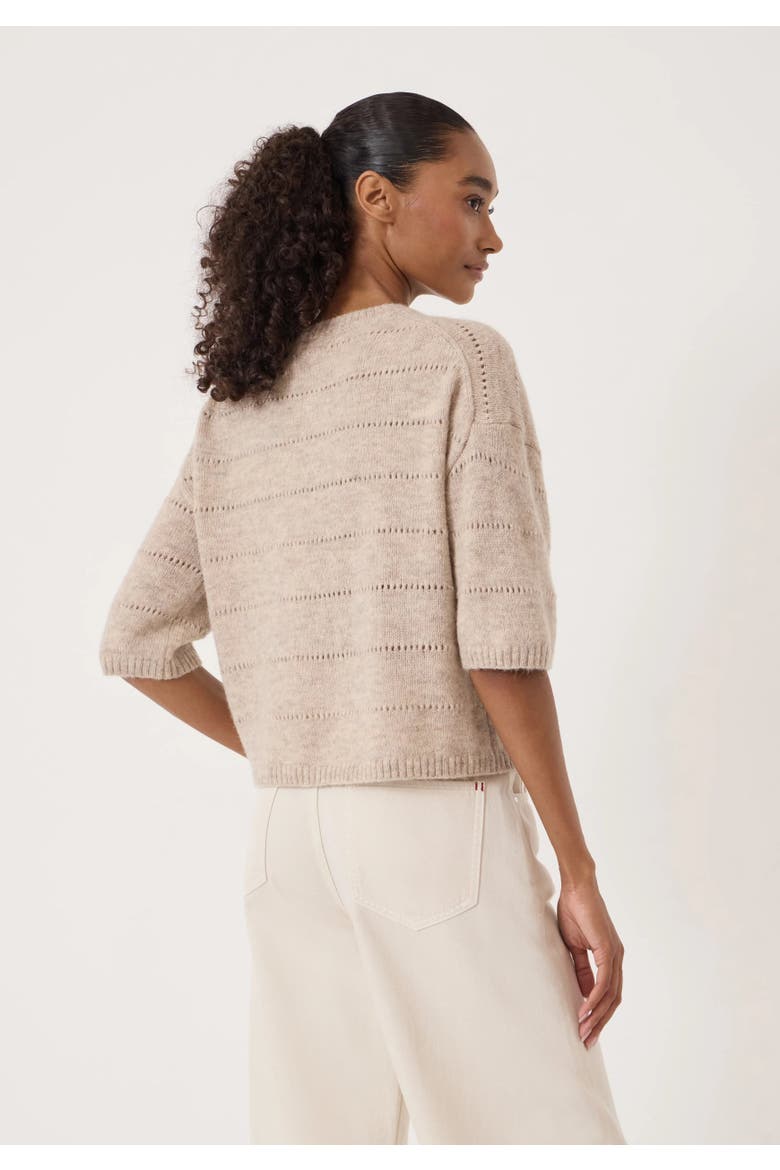 Arlette Gathered Sleeve Tee, Alternate, color, Oatmeal