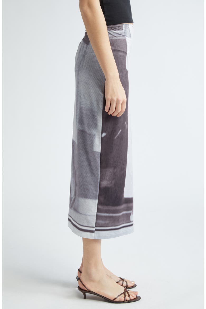 Poised Allover Print Jersey Skirt (Nordstrom Exclusive), Alternate, color, GREY PRINT MULTI