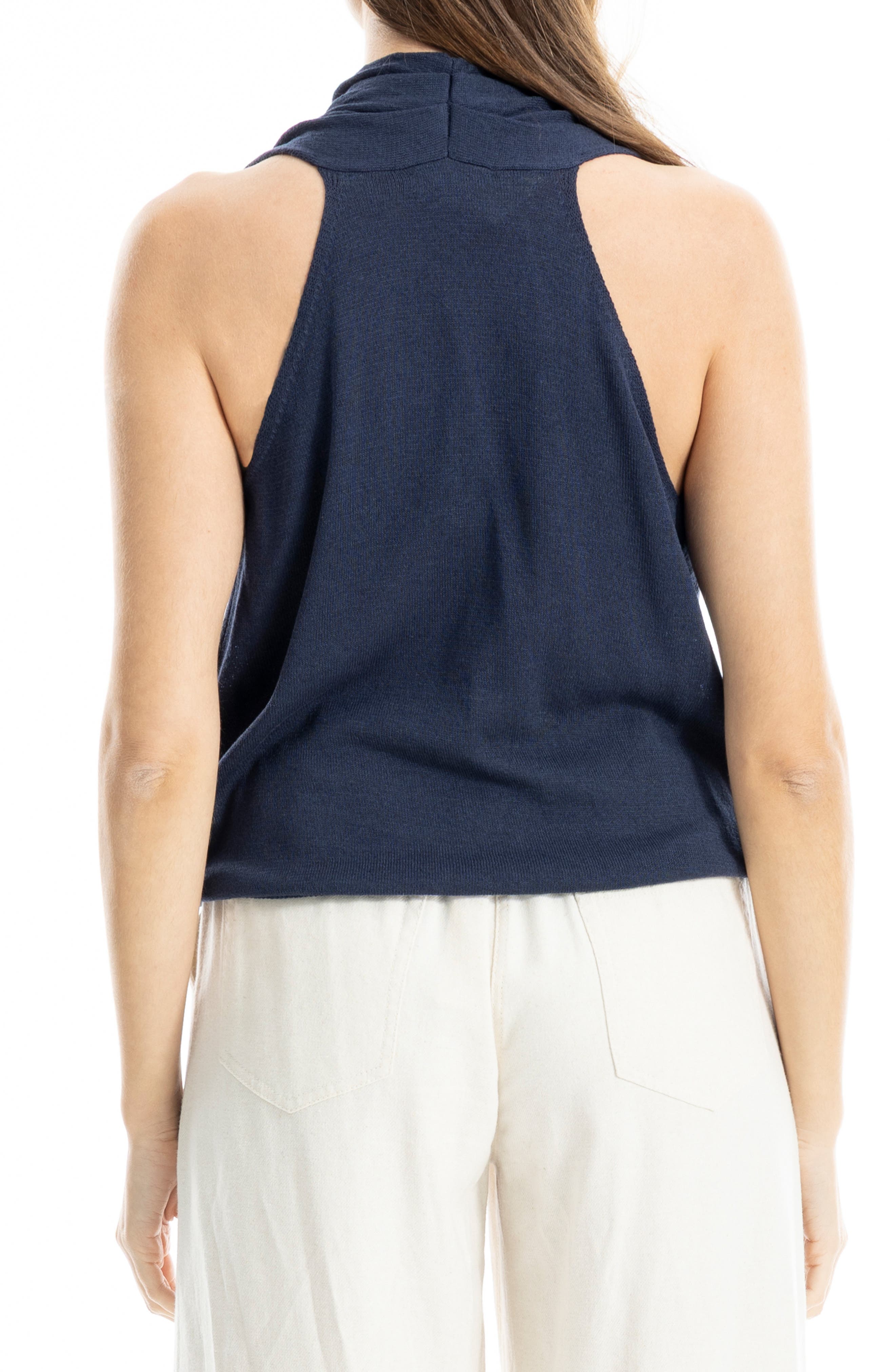 Faux Wrap Sleeveless Sweater - image 2