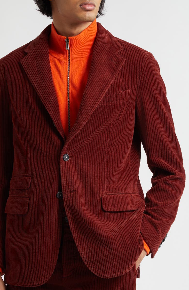 Massimo Alba Sloop Cotton Corduroy Suit, Alternate, color, Sierra