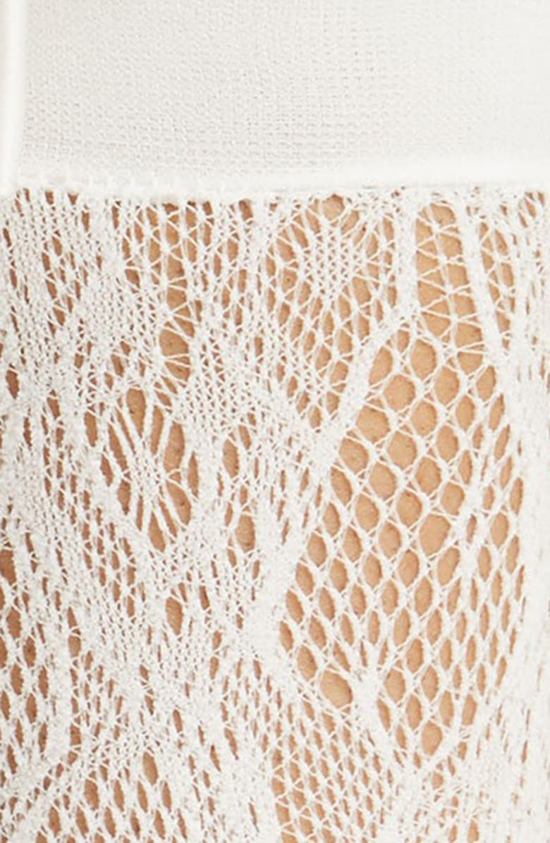 HIGH HEEL JUNGLE Coco Bow Lace Crew Socks, Alternate, color,