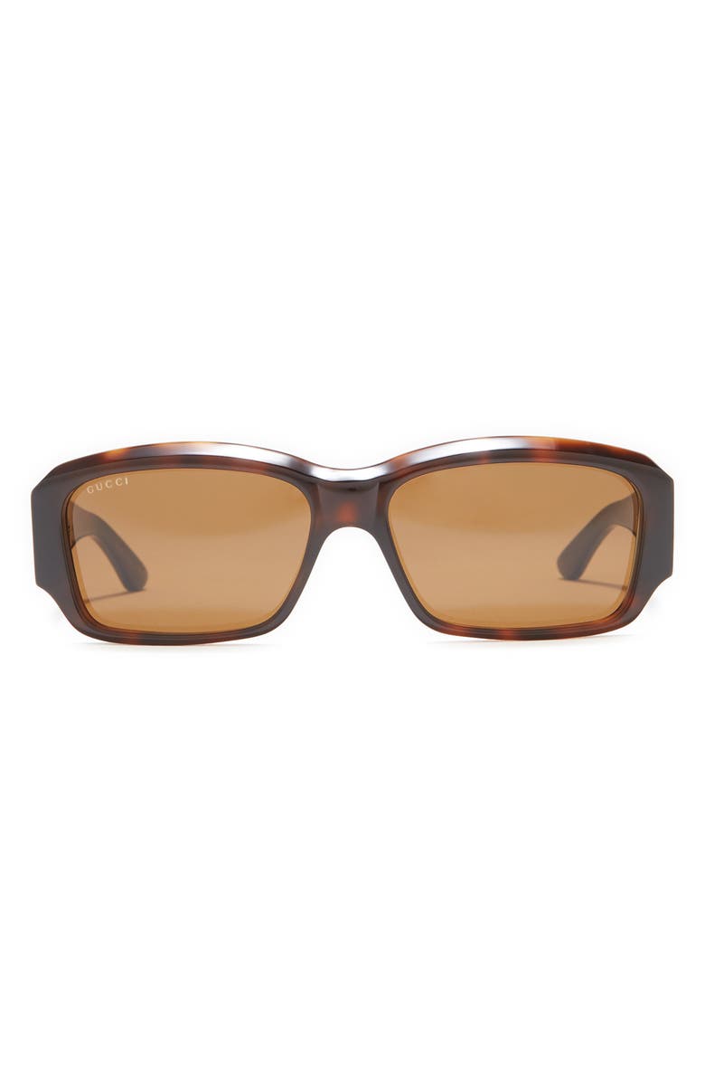 Gucci 58mm Rectangle Sunglasses, Main, color,