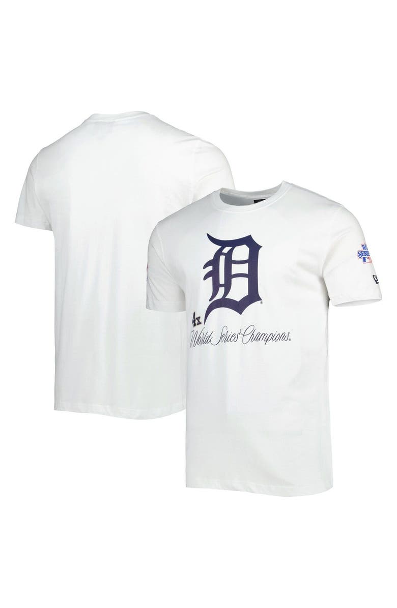 New Era Men's New Era White Detroit Tigers Historical Championship T-Shirt, Main, color, 