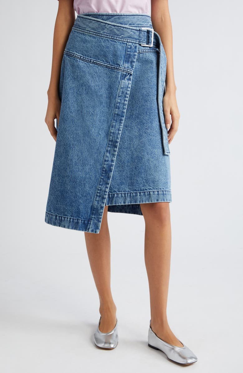 3.1 Phillip Lim Denim Wrap Skirt, Main, color, 