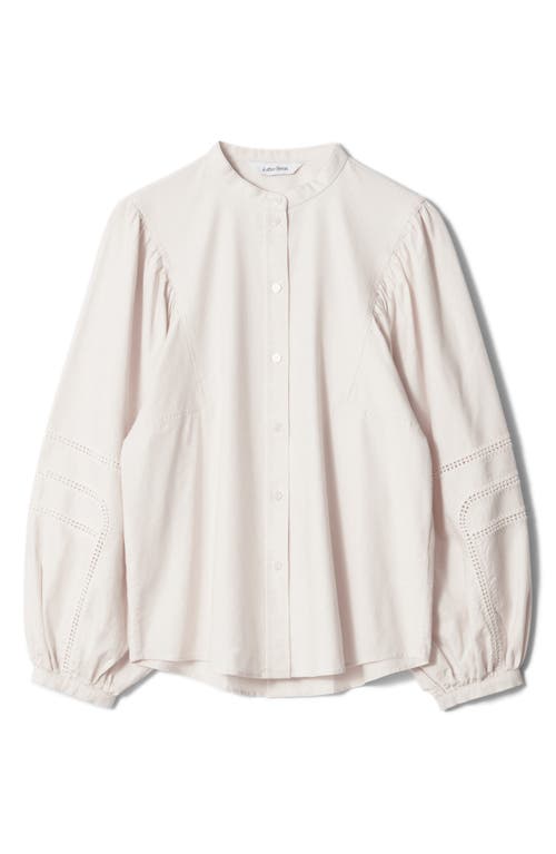& Other Stories Sissi Embroidered Detail Long Sleeve Button-up Shirt