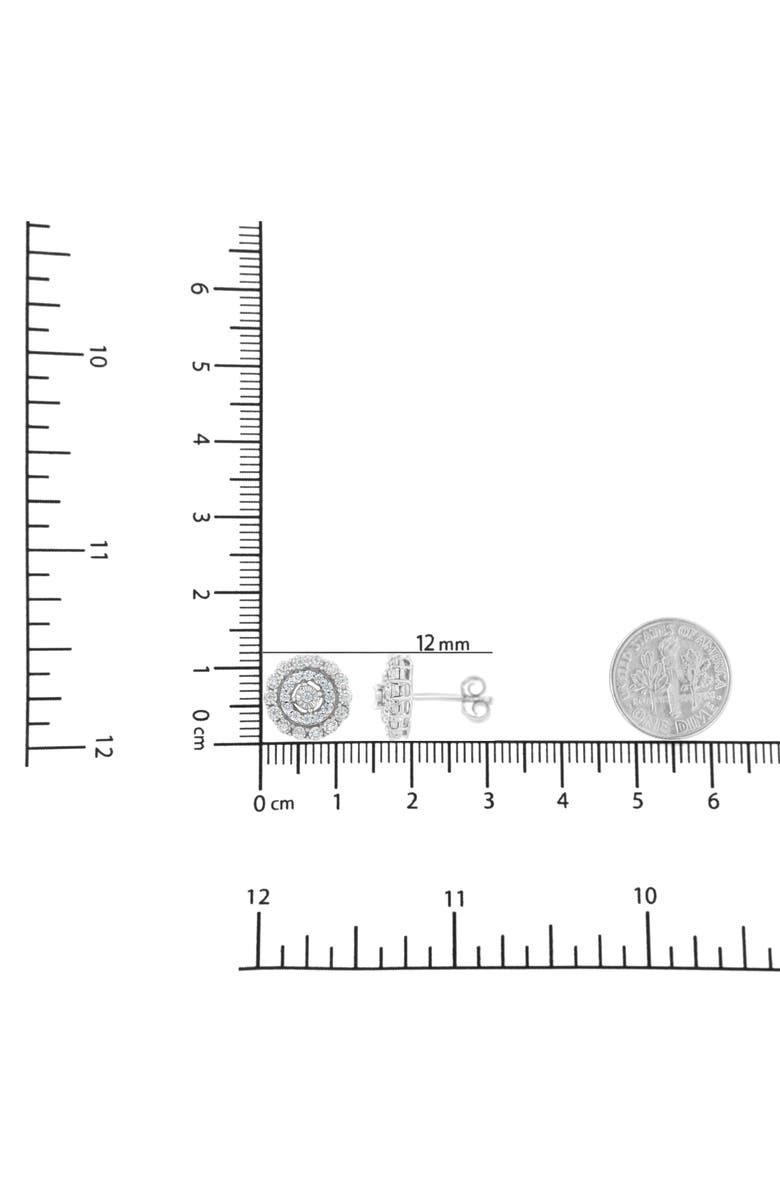 Haus of Brilliance 10KT White Gold 1/2 Ct Double Halo Diamond Stud Earrings, Alternate, color, White