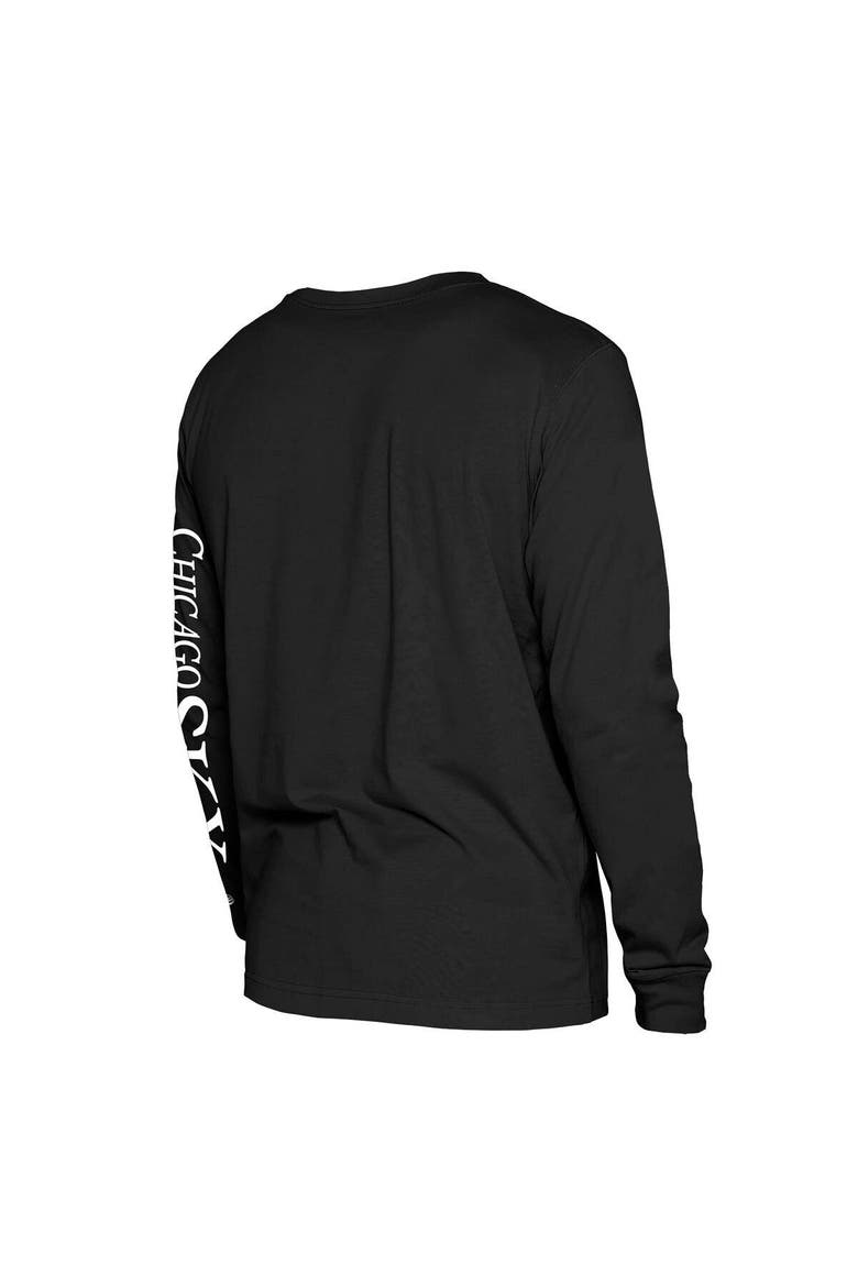 Men's New Era Black Chicago Sky Old School Sport Long Sleeve T-Shirt, Alternate, color, Black