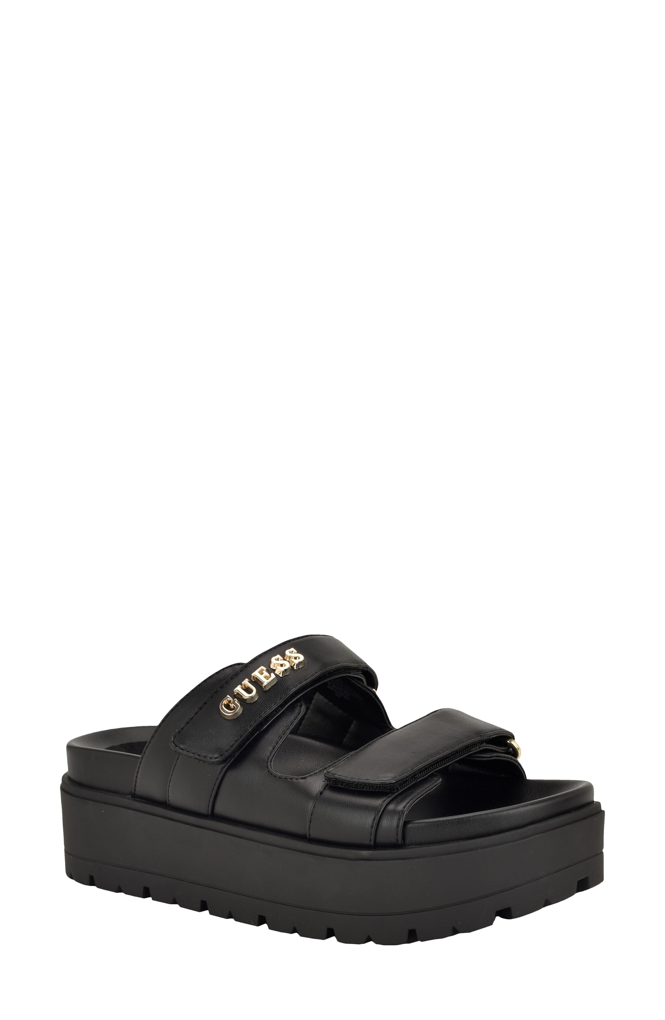 GUESS Faxon Platform Slide Sandal, Main, color, 