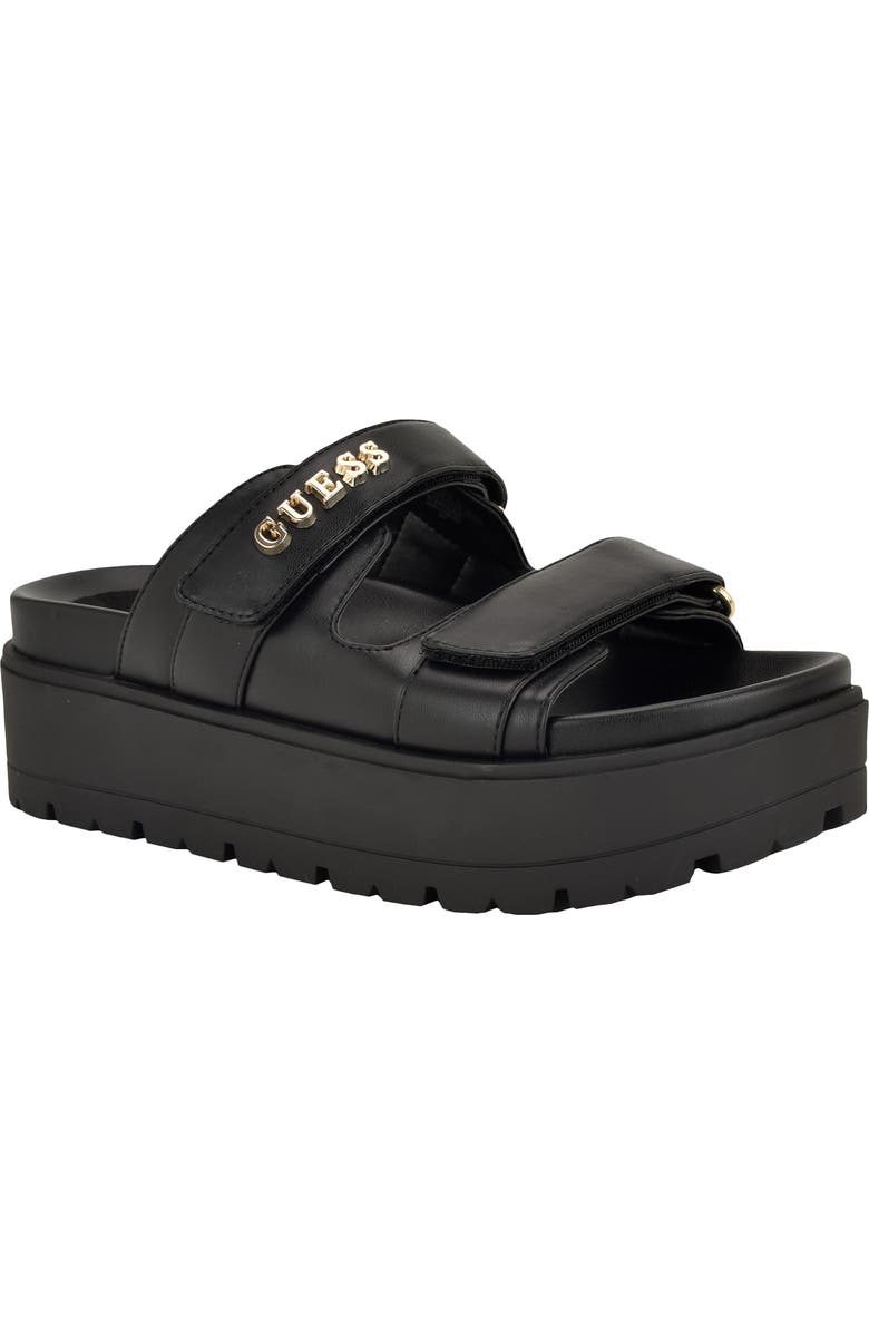 GUESS Faxon Platform Slide Sandal, Main, color,
