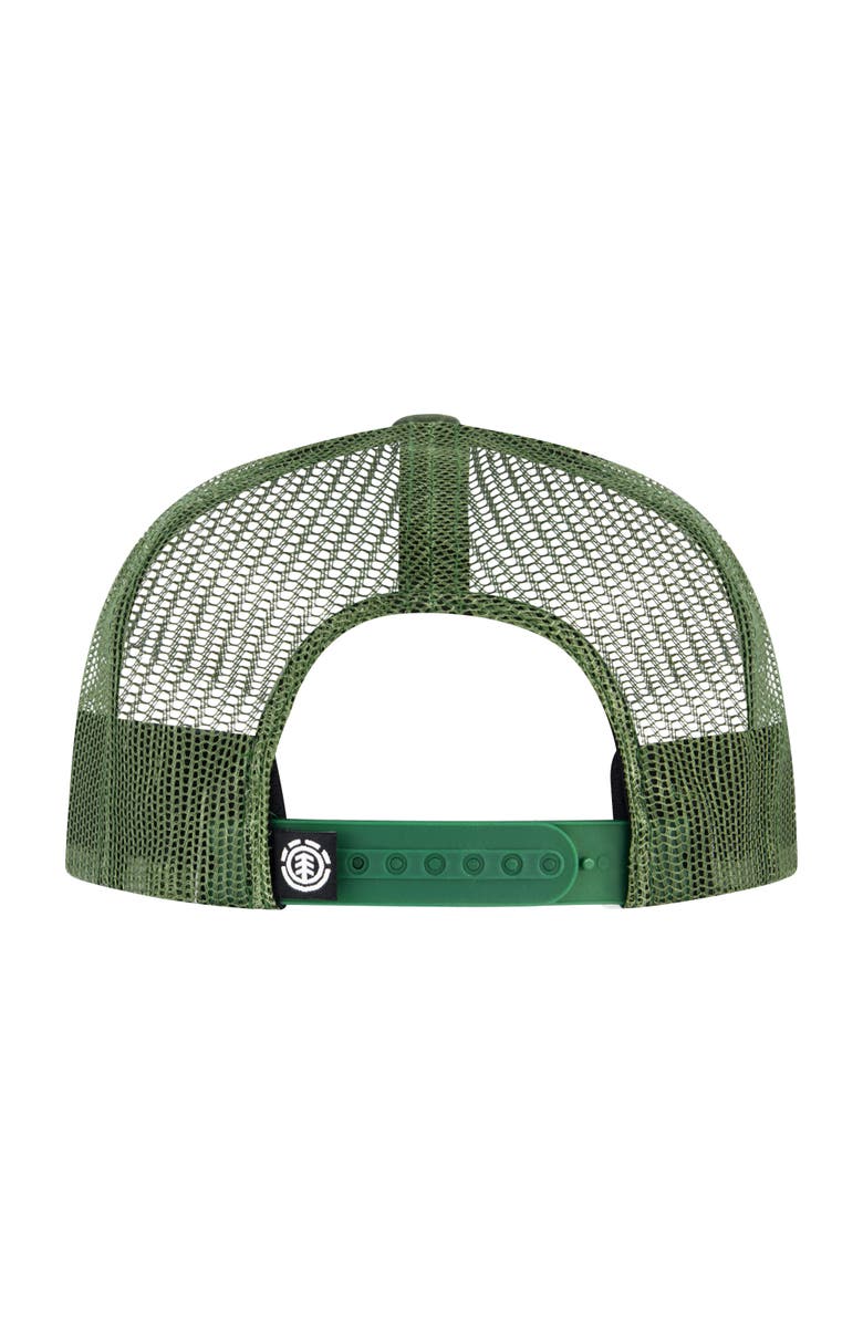 Element Cotton Ripstop Trucker Cap with Textured Embroidered Logo, Alternate, color, Olive