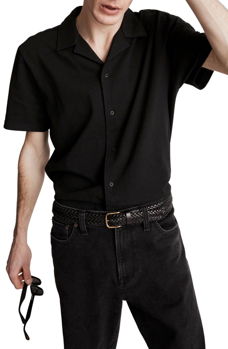 Madewell Knit Easy Organic Cotton Camp Shirt, Main, color, 