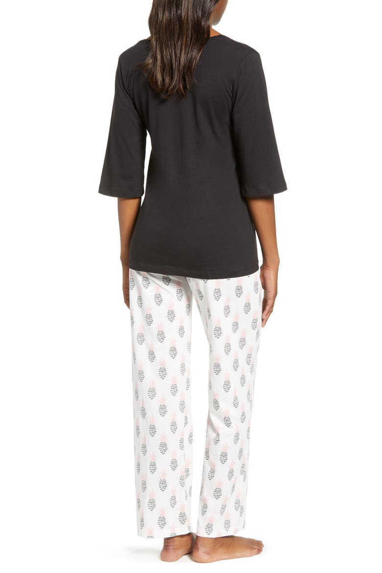 Maternity/Nursing Pajamas, Alternate, color, PINEAPPLE PRINT