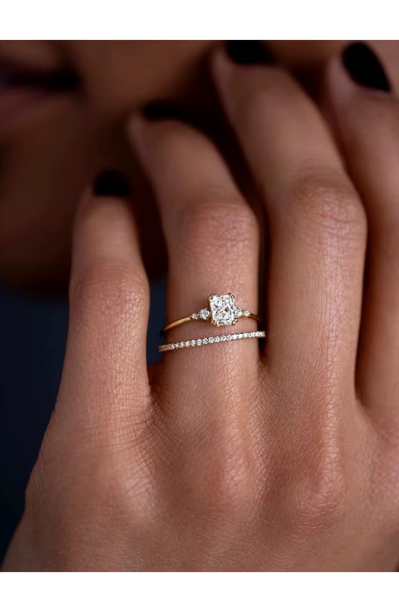 Hollywood Sensation Stellar Elegant Ring with Radiant AAAAA Cubic Zirconia, Alternate, color, 