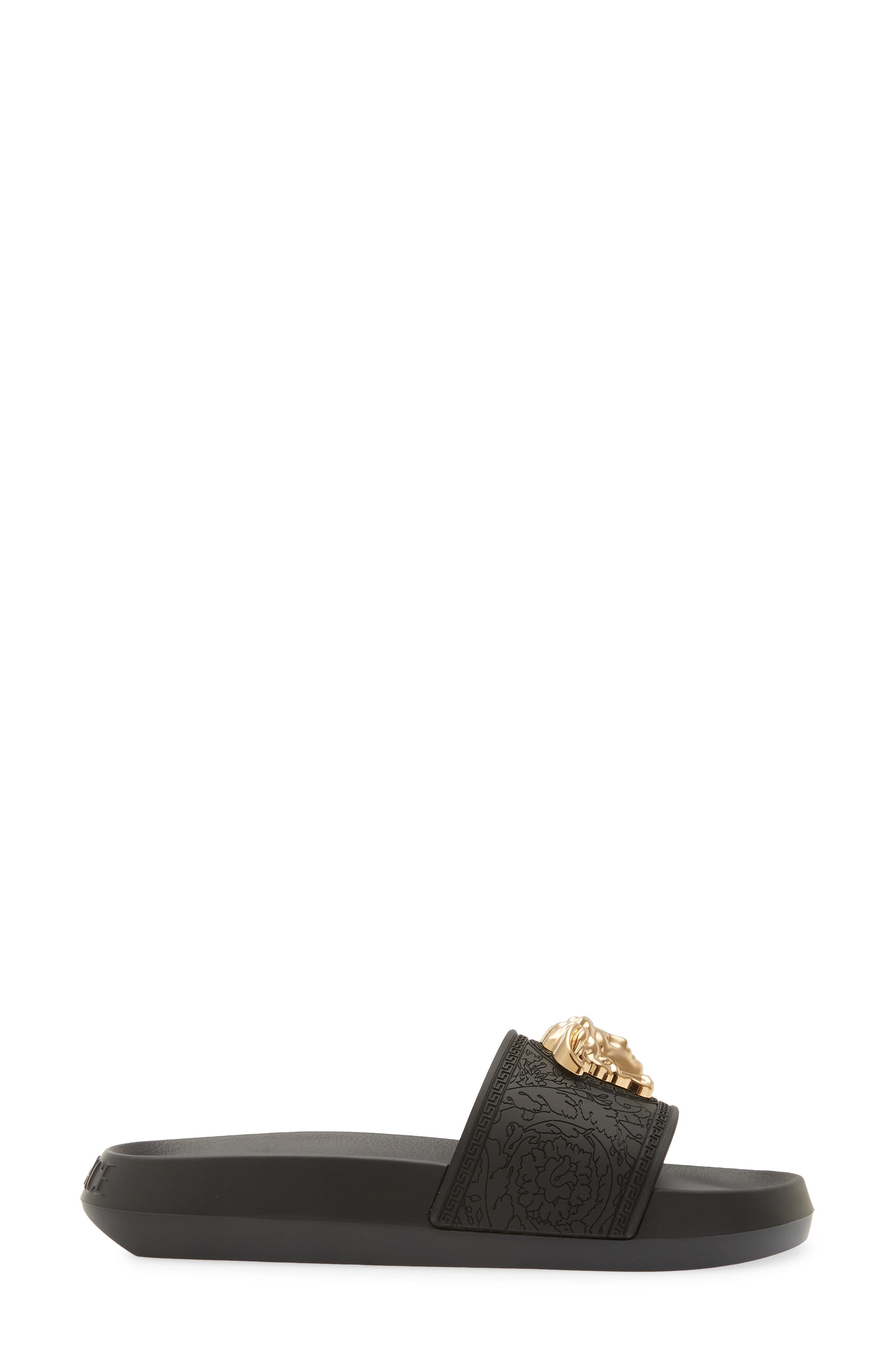 Versace Medusa Pool Slide, Alternate, color, Black