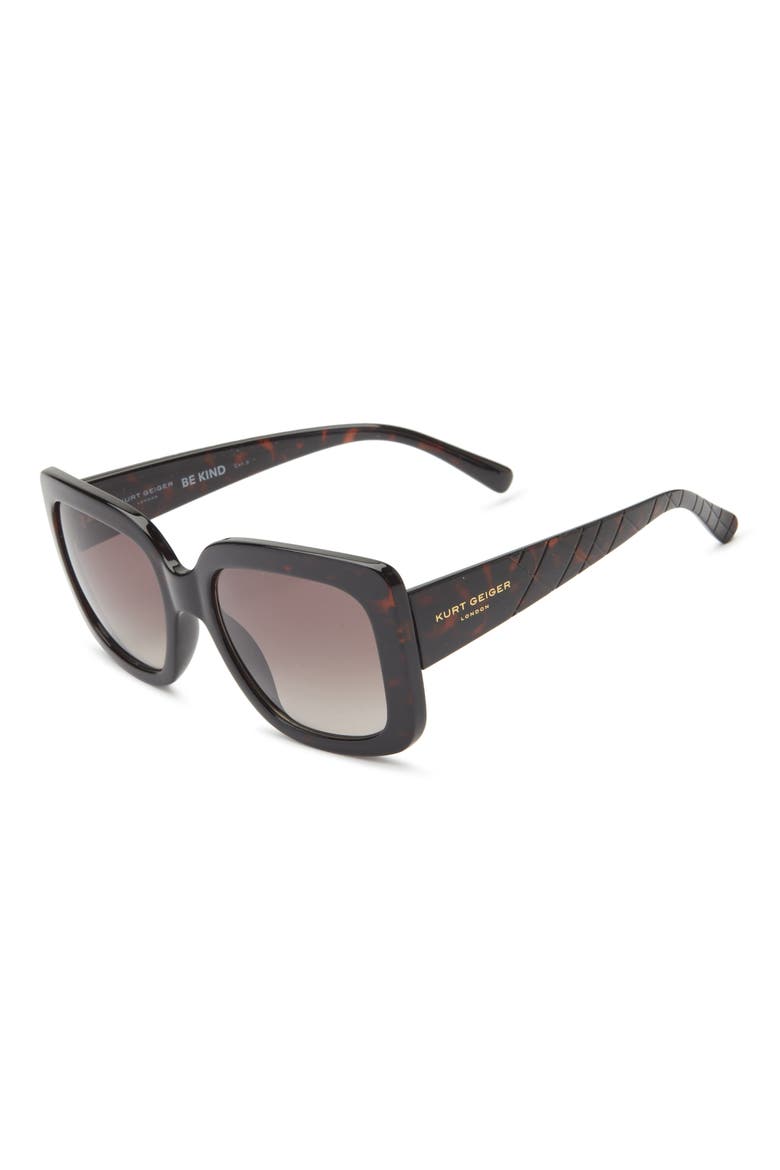 53mm Square Sunglasses, Alternate, color, HAVANA