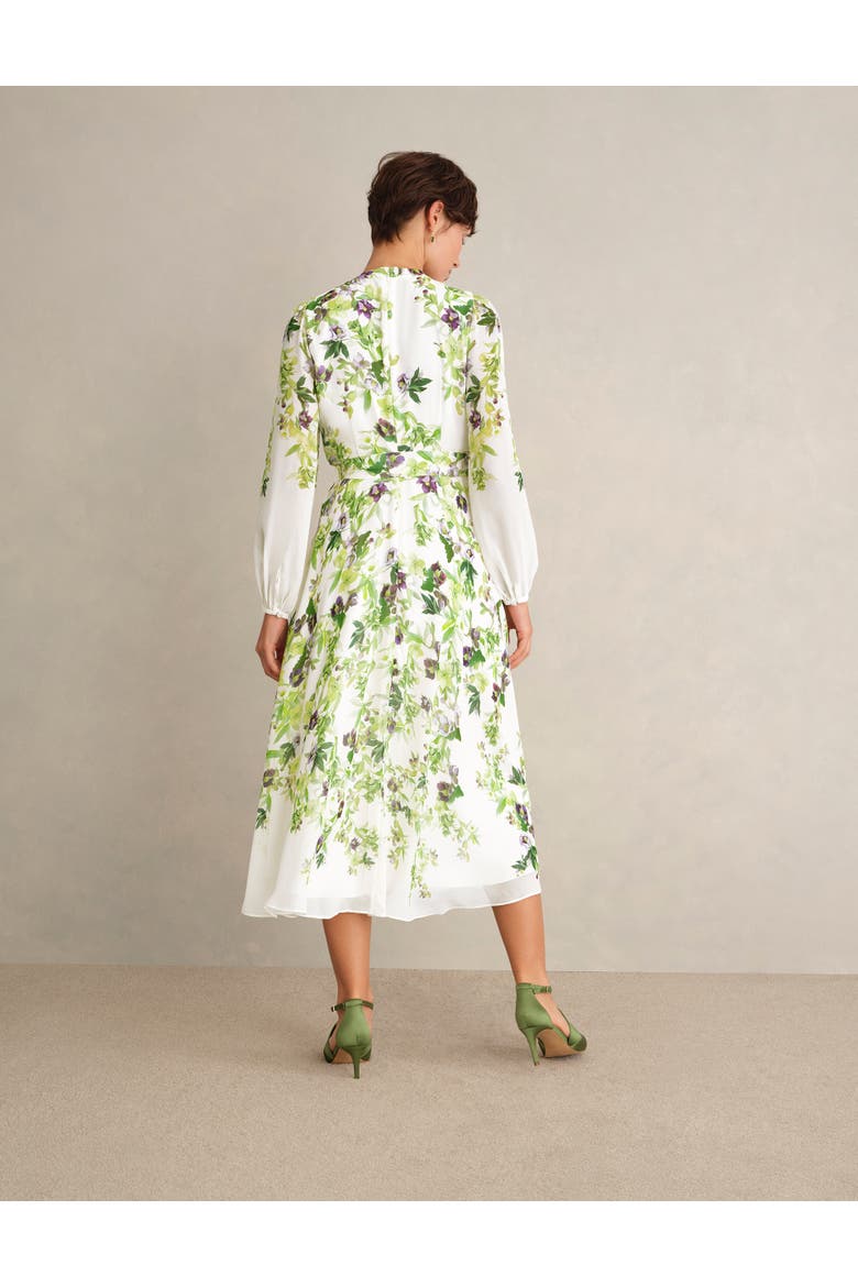 Pia Silk Dress, Alternate, color, Ivory Multi