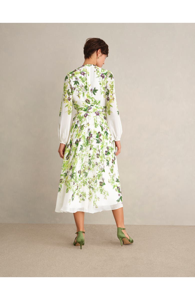 HOBBS LONDON Pia Silk Dress, Alternate, color, Ivory Multi