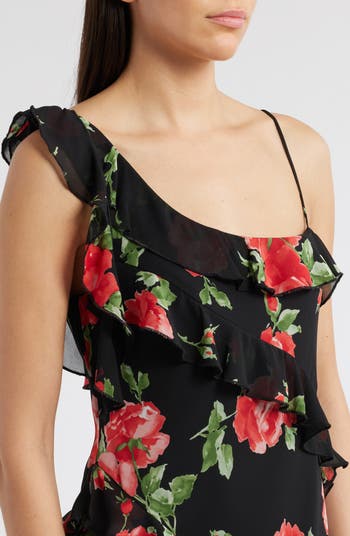 Lillian Floral Print Maxi Dress